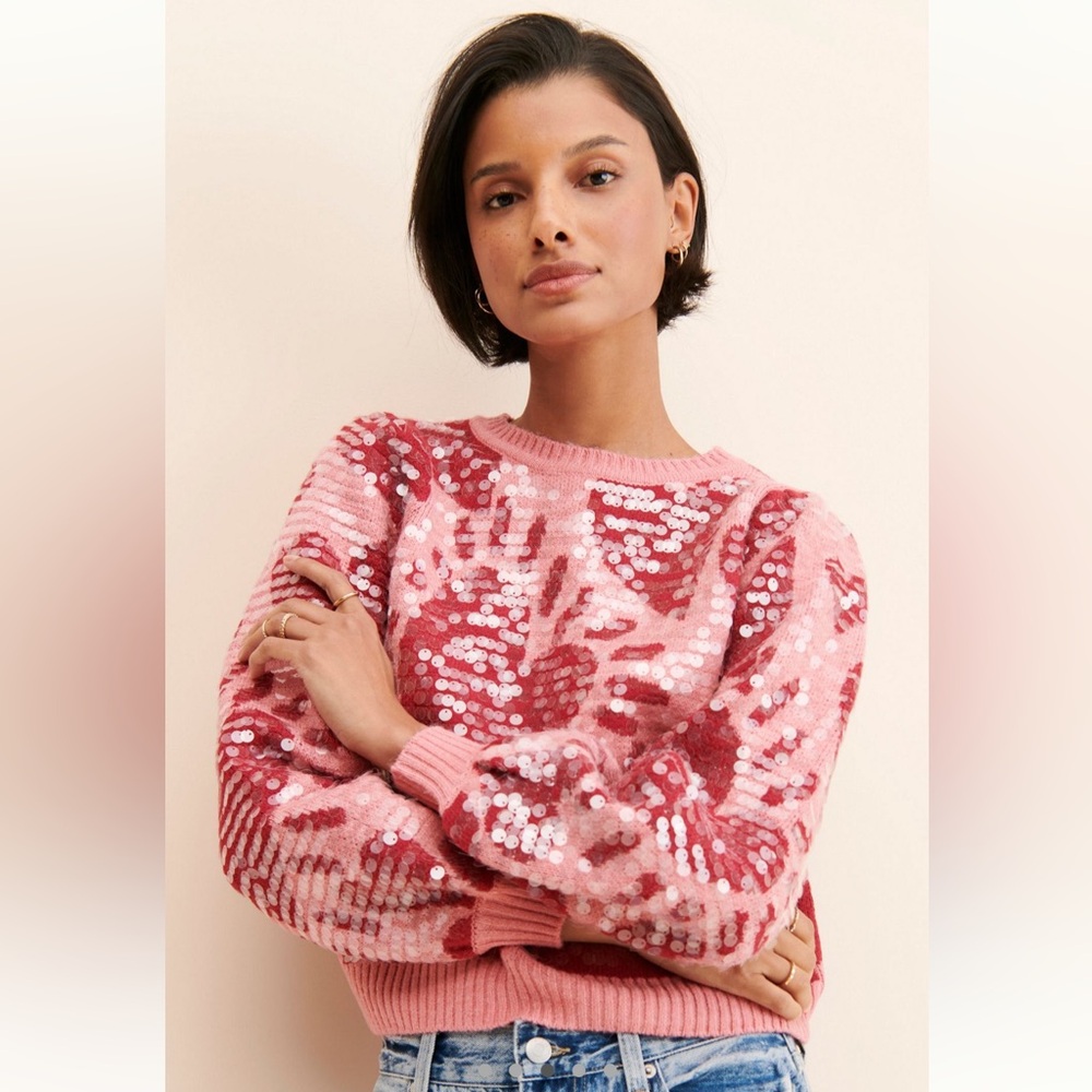 Farm Rio Sequins Knit Sweater